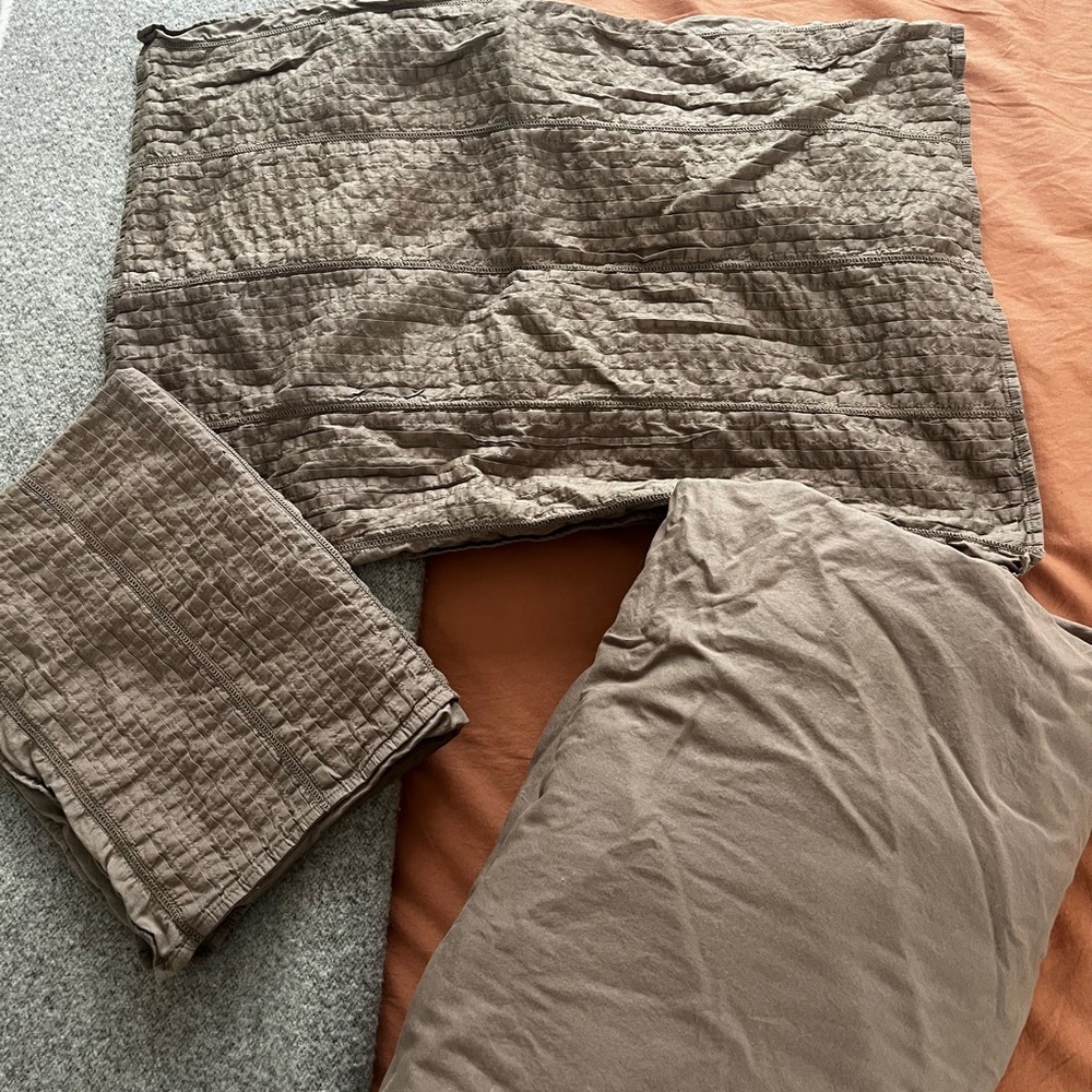 West Elm - Queen Duvet Cover + Shams